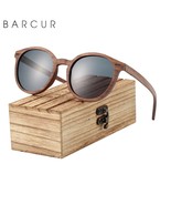 Stylish Brand Cat Eey Walnut Wood Sunglasses Polarized Men Women Sun gla... - £55.61 GBP