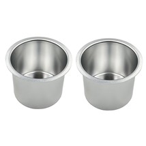 Jumbo Aluminum Drop-In Poker Table Cup Holder Insert (Pack Of 2) (Silver) - £18.79 GBP