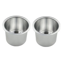 Jumbo Aluminum Drop-In Poker Table Cup Holder Insert (Pack Of 2) (Silver) - £17.18 GBP