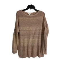 J Jill Womens Sweater Shirt Size Small Tan Ribbed Long Sleeve Pullover Bobo - £21.72 GBP