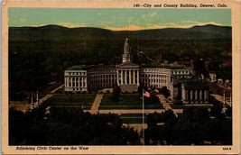 Denver Colorado City County Civic Center Written On 1930-1945 Vintage Po... - $9.40