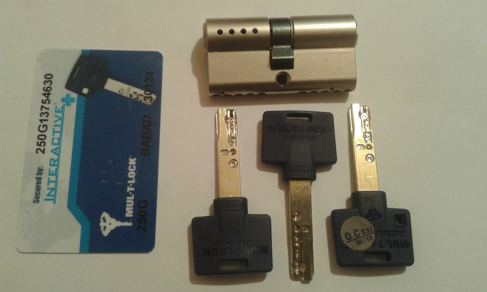 MUL-T-LOCK INTERACTIVE + High Security Euro Cylinder Door Lock With 3 Keys - $1.00 - $130.00