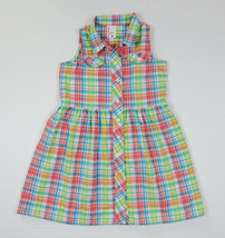 Hanna Andersson Sleeveless Spring Summer Shirt Dress Girls 120 6 7 Modest Cotton - £19.34 GBP