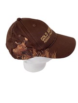 Gold Arrow Camp Baseball Cap Hat Brown Hook &amp;Loop Back Hunting Embroidered Moose - £10.02 GBP