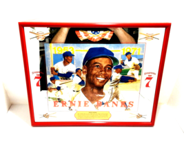 Ernie Banks Chicago Cubs Seagram’s 7 Crown Framed Bar Mirror Mlb Man Cave Vtg - £73.98 GBP