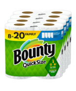 Bounty Quick Size Paper Towels, White, 8 Family Rolls = 20 Regular Rolls - £27.45 GBP