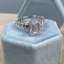 3.09 CT GIA Radiant D-VS1 Lab Grown (7.05 TCW) Diamond Ring 18k White Gold - £8,954.99 GBP