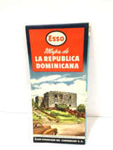 Standard Oil Company Esso La Republica Dominicana Original Folding Road Map - £37.31 GBP
