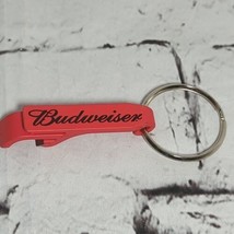 Budweiser Bottle Opener Keychain Keyring Red Advertising  - £4.43 GBP