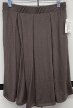 New Lu La Roe 2.0 Large Solid Dark Chocolate Brown Knit Madison Pocket Skirt - £29.71 GBP