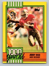 Jerry Rice #1 1990 Topps San Francisco 49ers 1000 Yard Club - $1.99