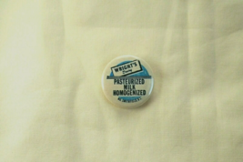 New Vintage Wright&#39;s Dairy Pasteurized Milk Mini Metal Tin Badge Pin 1.25&quot; - £3.85 GBP