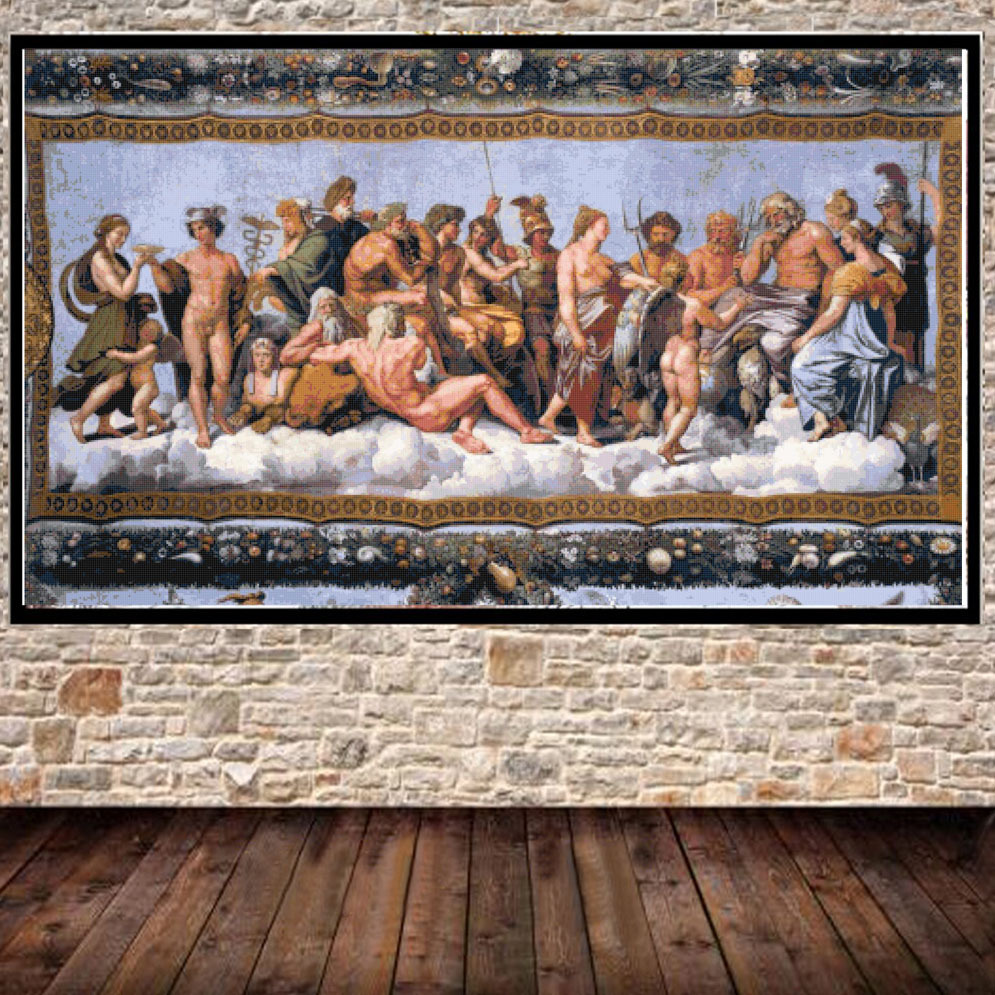 Counted Cross Stitch pattern olimpus deo greece chart 496 * 295  stitches BN2143