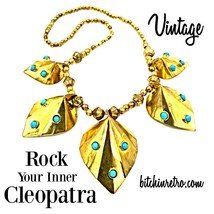 Vintage Necklace with an Egyptian Cleopatra or Pharaoh Vibe for Costumes  - £15.18 GBP