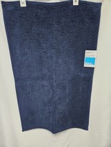 Room Essentials Everyday Chenille Bath Rug 20&quot; x 32&quot; Navy New w/ Tags - £11.18 GBP