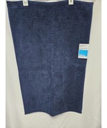 Room Essentials Everyday Chenille Bath Rug 20&quot; x 32&quot; Navy New w/ Tags - $13.99