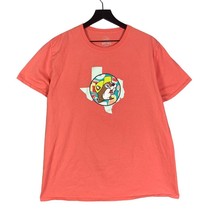 Buc-ee&#39;s Float Texas Rivers Graphic T-Shirt Unisex Adult Small Coral Cotton - £17.44 GBP