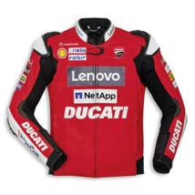 New Ducati MotoGP 20 Leather Jacket Ducati Red Motorbike Leather Racing ... - £139.94 GBP