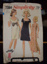 Simplicity 7384 Misses Jiffy Dress in 2 Lengths Pattern - Size 16 Bust 36 - £11.64 GBP