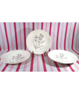 Mid Century Edwin Knowles China Co 3pc Wild Oats Pattern 8&quot; Serving Bowls - £15.64 GBP