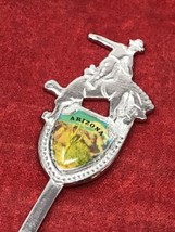 Travel Souvenir Spoon - Arizona Bronco Cowboy Cactus  - £6.27 GBP