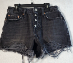 BDG Urban Outfitters Summer Cut Off Shorts Womens Size 26 Black Denim Pull On - £12.17 GBP