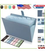 Durable Haze Blue 8-Pocket Expanding File Folder for Document Organization - $17.20 CAD