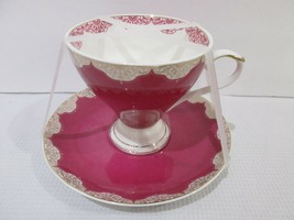  Grace&#39;s Teaware Pink Gold Tea Cup &amp; Saucer - £15.39 GBP