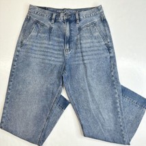 American Eagle Mom Jeans 8 Short High Rise Stretch Denim Acid Wash Look ... - $19.99