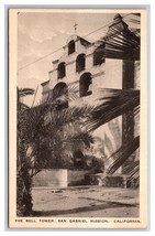 Bell Tower San Gabriel Mission California CA UNP WB Postcard V24 - £2.29 GBP