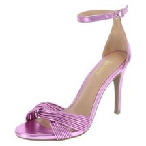 Womens Sandals Open Toe Heels Pumps Brash Metallic Pink Bow Dress Shoes-size 6 - £18.98 GBP