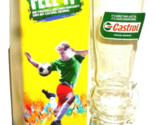 2 Castrol Soccer Worldcup Brazil 2014 Soccerball-shaped German Beer Glasses - $19.95