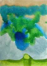 Original Abstract Watercolor Painting Art OOAK ACEO 6 Year Old Child Art... - $7.99
