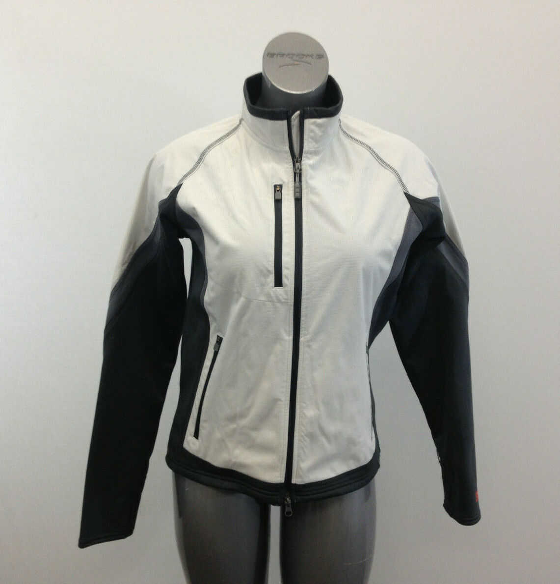 Elevate Sport  Women&#39;s 3M Medium  Long Sleeve Full Zipper White And Blac... - $7.92