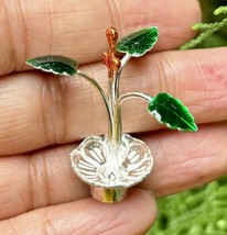 999 Fine Silver TULASI TULSI Holy Basil Plant Temple,Pooja Krishna Worsh... - £14.29 GBP