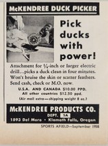 1958 Print Ad McKendree Duck Pickers Plucks Feathers Klamath Falls,OR - $7.42