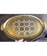 Vintage Made in Italy Italian Wood Serving Tray Gold Paint or Gilt 17.5 ... - $66.95 CAD