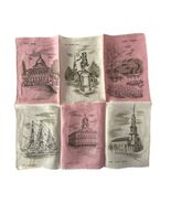 Vintage Boston Massachusetts Souvenir Handkerchief Pink White Scenic Lan... - $16.20