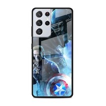 Marvel&#39;s, Captain America 15, Tempered Glass Samsung Galaxy S21 Cases - 5G Plus - £17.53 GBP