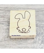 Stampabilities Bye Bye Bunny D1156 Wood Mounted Rubber Stamp 2008 - £3.93 GBP