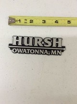 HURSH OWATONNA MN Vintage Car Dealer Plastic Emblem Badge Plate - £23.59 GBP