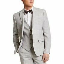 Bar III Mens Slim-Fit Plaid Linen Suit Jacket - £54.13 GBP