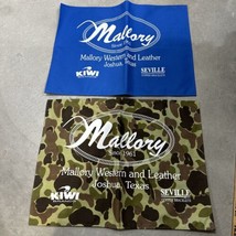 Vintage Mallory Store Display Banner Signs Joshua Texas 16”x21” Kiwi Sev... - £15.64 GBP