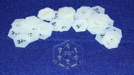 Mylar 3/4&quot; (sides measure 3/8&quot;)  Hexagon- 51 Piece Set - £15.88 GBP