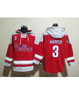 Men&#39;s Philadelphia Phillies #3 Bryce Harper Red Ageless Must-Have Lace-U... - $75.99