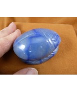 (Y-SCA-707) Blue Dumortierite Scarab beetle bug gemstone Egyptian bugs f... - $444.00 MXN