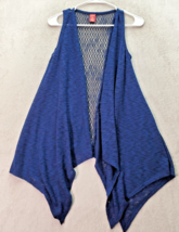 AriZona Cardigan Girls Large Blue Knit Crochet Polyester Long Sleeve Ope... - $18.46