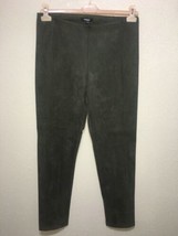 Premise Olive Faux Suede Leather Pants Sz L New - £69.98 GBP