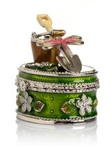 Keren Kopal Bucket &amp; a Shovel  Hand madeTrinket box Decorated &amp;Austrian ... - $61.94 CAD