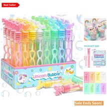 Pastel Unicorn Bubble Wands Set – Safe Non-Toxic Fun for Kids' Celebrations - $21.73